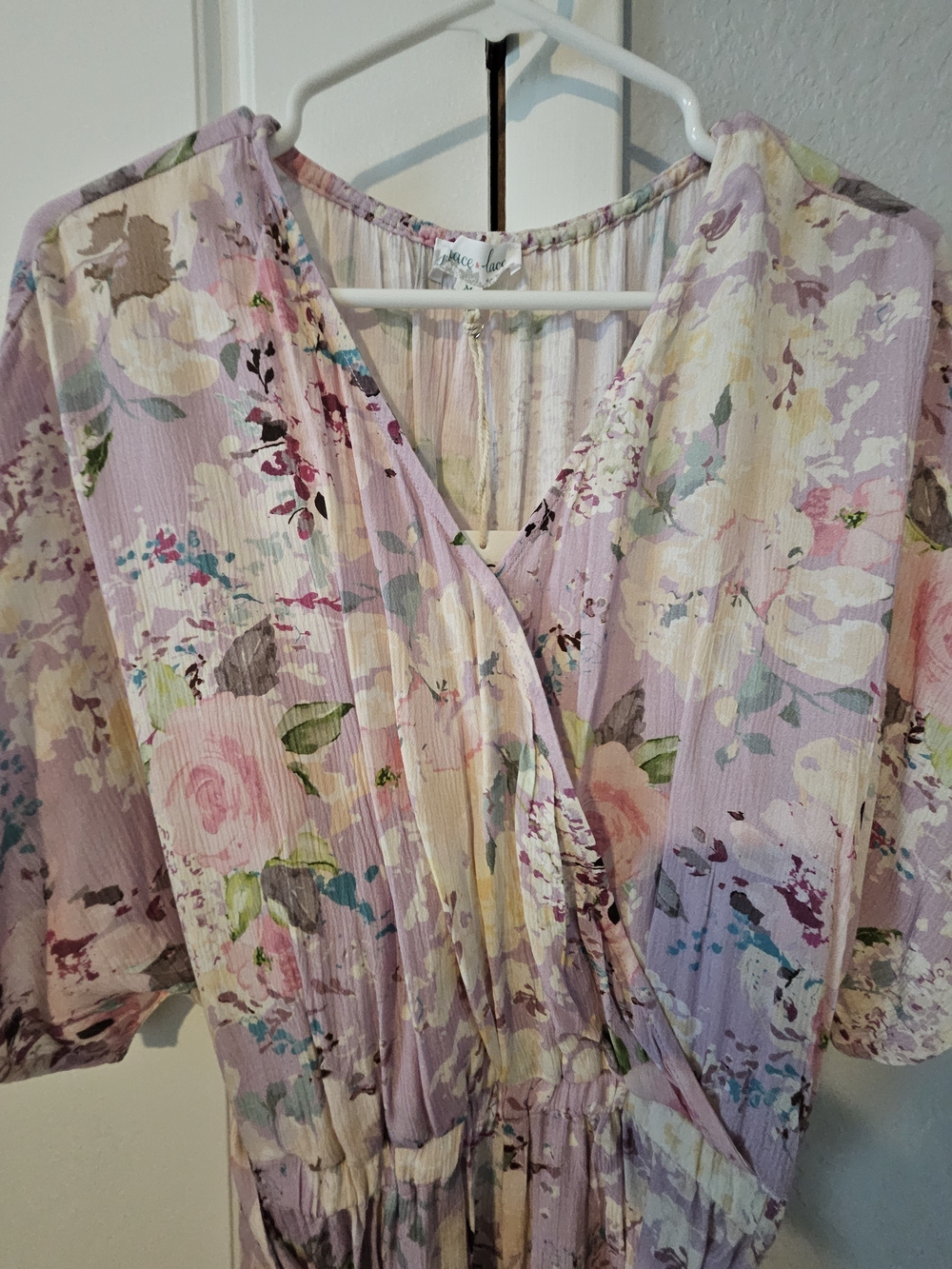Pastel Lavender Floral Romper - Picture 3 of 3